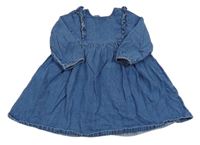 Tmavomodré riflové šaty s volánky F&F