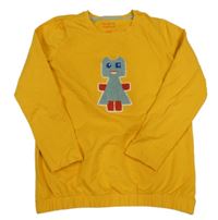 Horčicové tričko s robotom