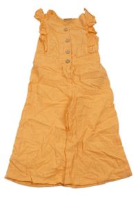 Oranžový kalhotový overal s volánky LC Waikiki