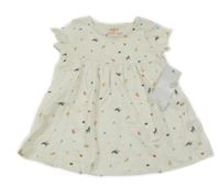 Nové - Biele šaty s obrázkami F&F