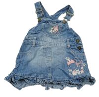 Svetlomodré rifľové na traké šaty s králikom F&F