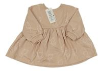 Nové - Béžové kvetované teplákové šaty M&S