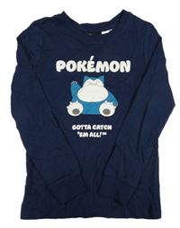 Tmavomodré tričko s pokémonem H&M