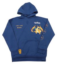 Tmavomodrá mikina s nápismi a drakmi a kapucí - Pokémon Primark