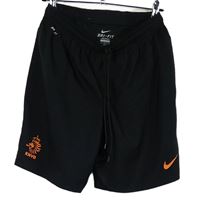 Pánske čierne šušťákové športové funkčné kraťasy s logom Nike