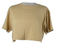 Dámske béžové crop tričko FSBN Sister