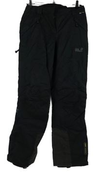 Dámské černé šusťákové funkční oteplovačky Jack Wolfskin 