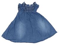 Modré rifľové šaty Next