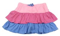 Ružovo-modrá sukňa so všitými kraťasy
