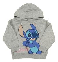 Světlešedá mikina se Stichem a kapucí Disney