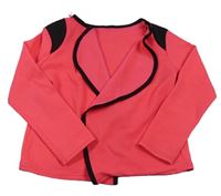 Neónově ružovo-čierny cardigan