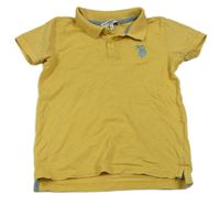 Žlté polo tričko s výšivkou U.S Polo assn