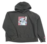 Šedá oversize mikina se Stichem a kapucí Disney