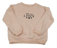 Svetloružová mikina s nápisom F&F