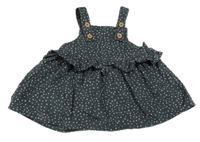 Sivé bodkovaná é na traké menšestrové šaty TU