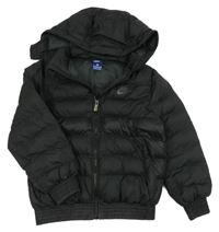 Černá šusťáková prošívaná zimní bunda s kapucí Nike