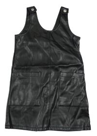 Černé koženkové šaty Primark