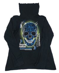 Černý rolák s lebkou C&A