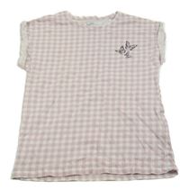 Ružovo-biele kockované tričko s motýlikmi Lupilu