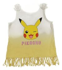 Bielo-žltý top s Pokémonem a strapcemi C&A