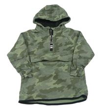 Khaki army mikina s kapucňou Nutmeg