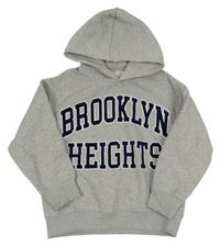 Sivá mikina s nápisom a kapucňou zn. Zara