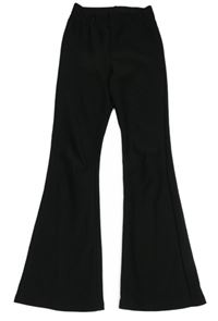 Čierne rebrované flare legíny Primark