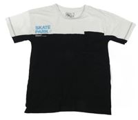 Bielo-čierne tričko s nápisom Urban