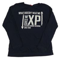 Tmavomodré tričko s nápisom S. Oliver