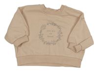 Pudrová oversize mikina s nápisom George