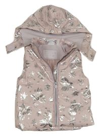 Lila šusťáková zateplená vesta s Elsou a kapucí Disney