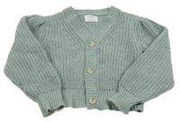 Zelenošedý prepínaci crop sveter Zara