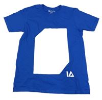 Modré tričko s potiskem