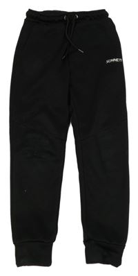 Černé thermo tepláky s logem Sonneti