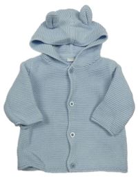 Svetlomodrý prepínaci sveter s kapucňou Next