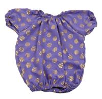 Fialovo-zlatá puntíkatá halenka 