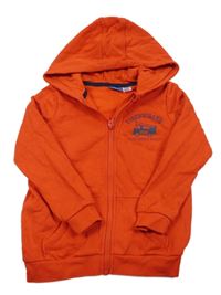 Červená prepínaci mikina s hasiči a kapucňou Lupilu