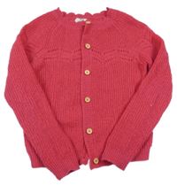 Tmavoružový vlnený prepínaci sveter Cyrillus