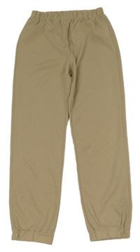 Béžové ľahké cuff nohavice