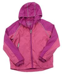 Ružovo-fuchsiová šušťáková jarná bunda s kapucňou Nutmeg