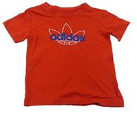 Červené tričko s logem Adidas