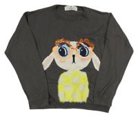 Hnedý sveter s králikom H&M