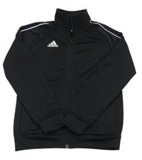 Černá propínací sportovní mikina s logem Adidas