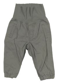 Šedé plátěné kalhoty H&M