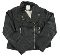 Čierny koženkový jarný krivák River Island