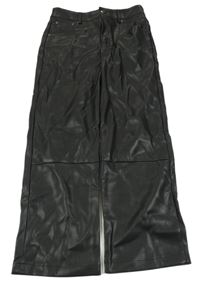 Černé koženkové kalhoty Zara