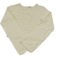 Smotanový vzorovaný crop sveter H&M