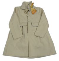 Nové - Smetanový flaušový jarní kabát Mud Kingdom