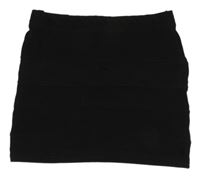 Čierna rebrovaná minisukňa