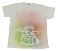 Biele crop tričko so Star Wars Fruit of the Loom